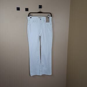 Madewell Mid-Rise Kick Out Crop Jeans in White Size 25